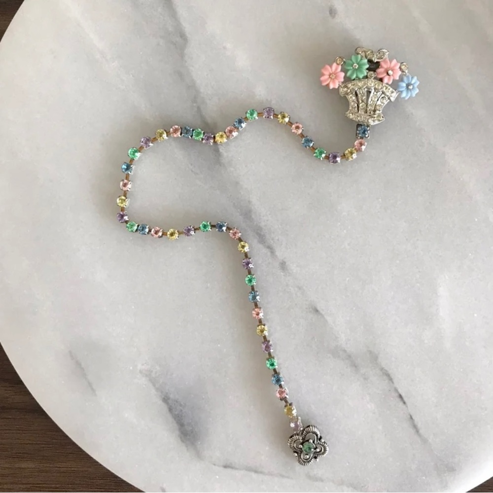 Handmade Vintage Floral Clip Bookmark